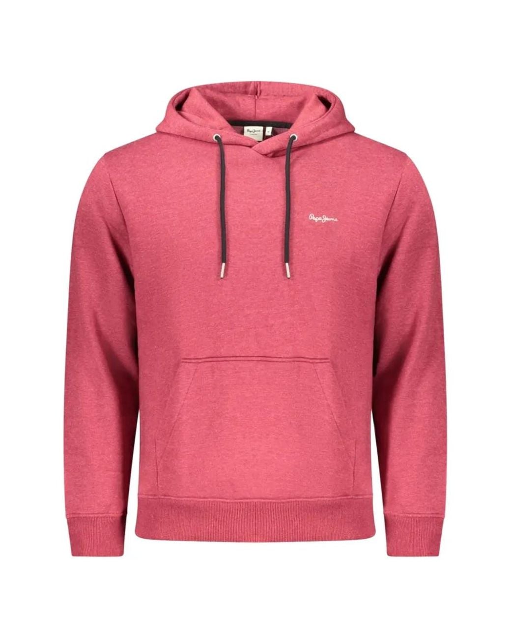 Pepe Jeans Pink Logo-Detail Hoodie for men