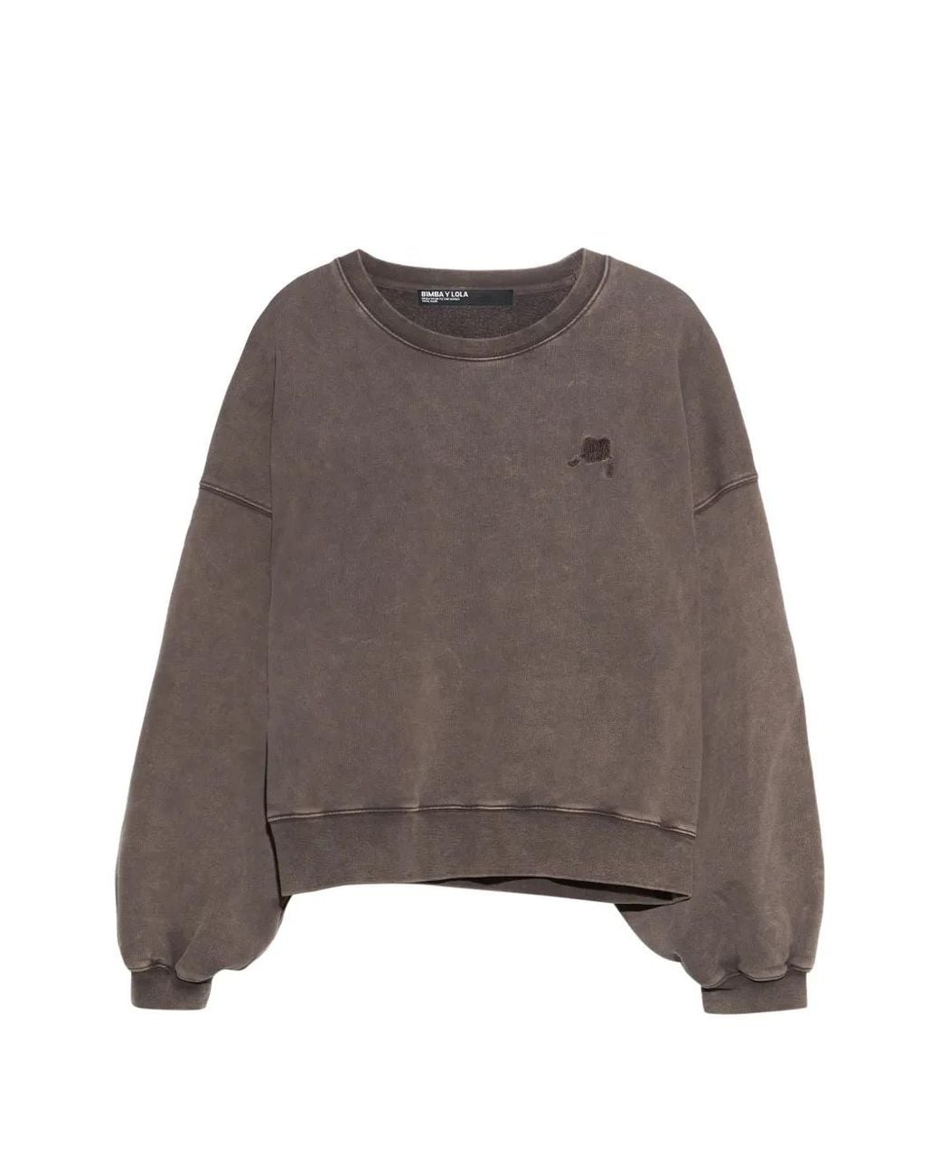 Bimba Y Lola Brown Taupe Balloon Sweatshirt