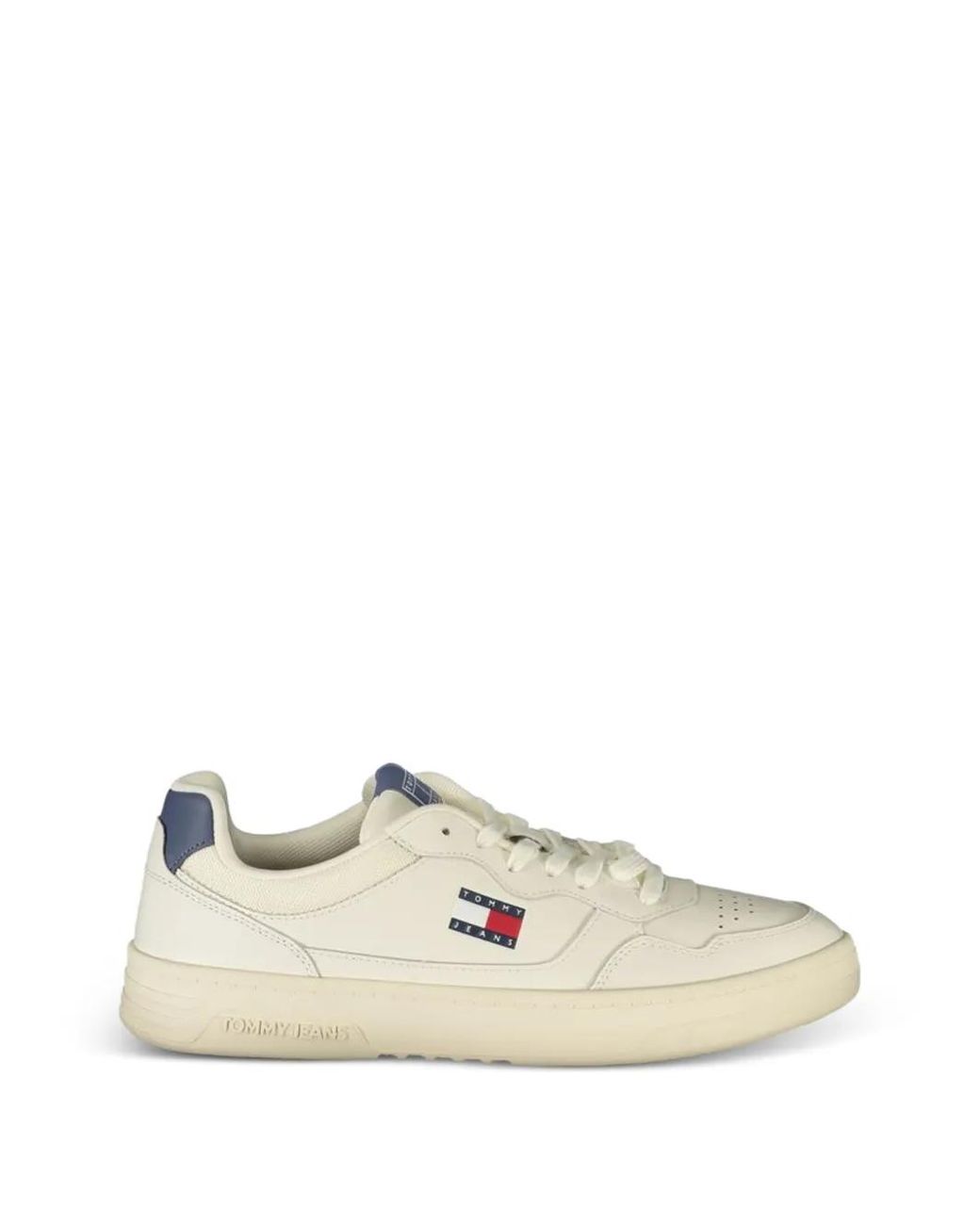 Tommy Hilfiger White Logo-Patch Lace-Up Sneakers for men