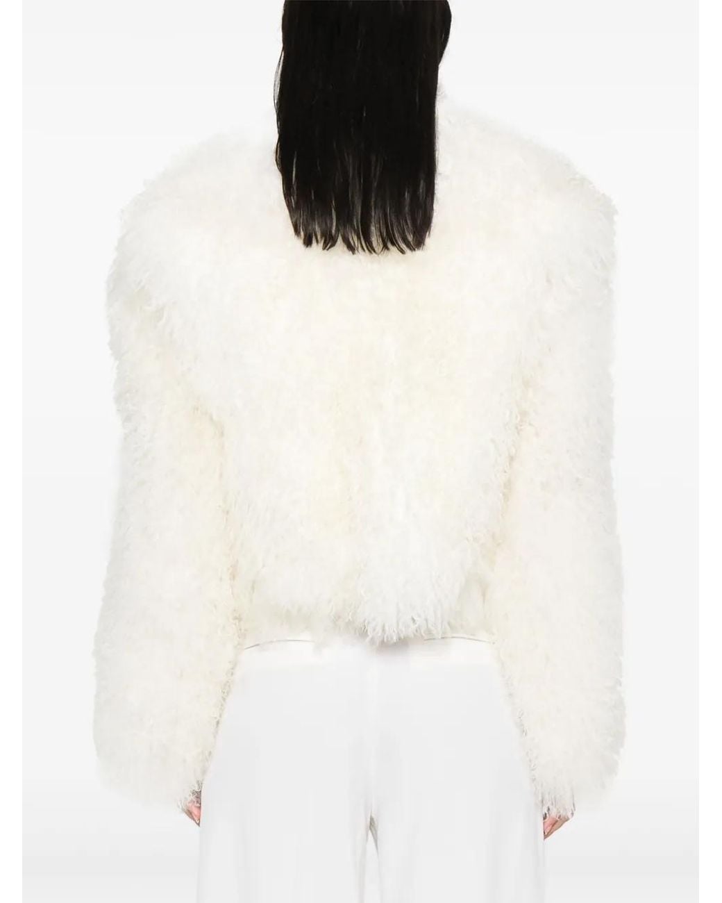 Numerootto White Charlie Shearling Jacket