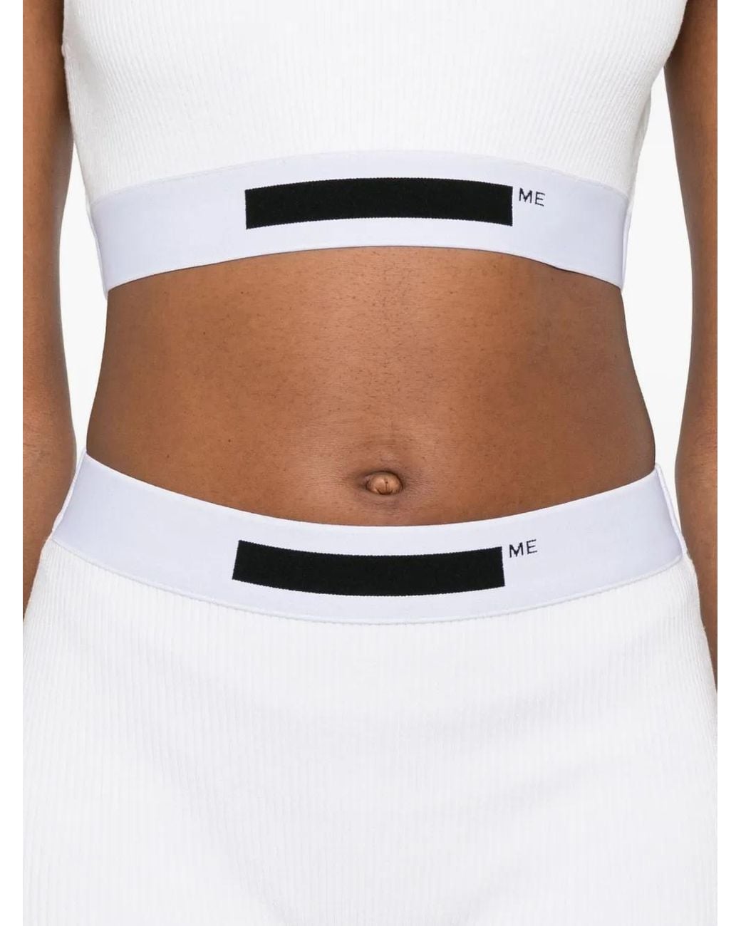 MEDEA White Logo-Detail Performance Shorts