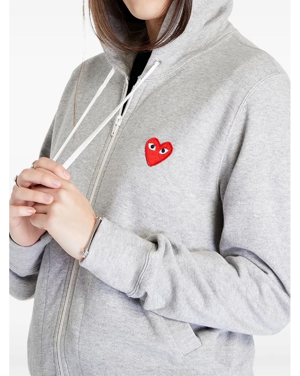 COMME DES GARÇONS PLAY White Cotton Jacket