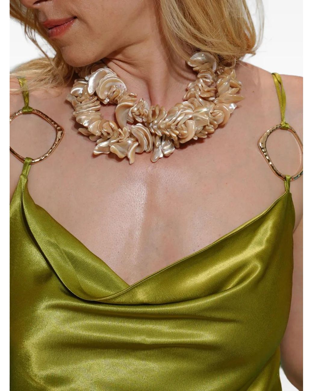 Elle Macpherson Metallic X Sonia Argint Collier En Nacre