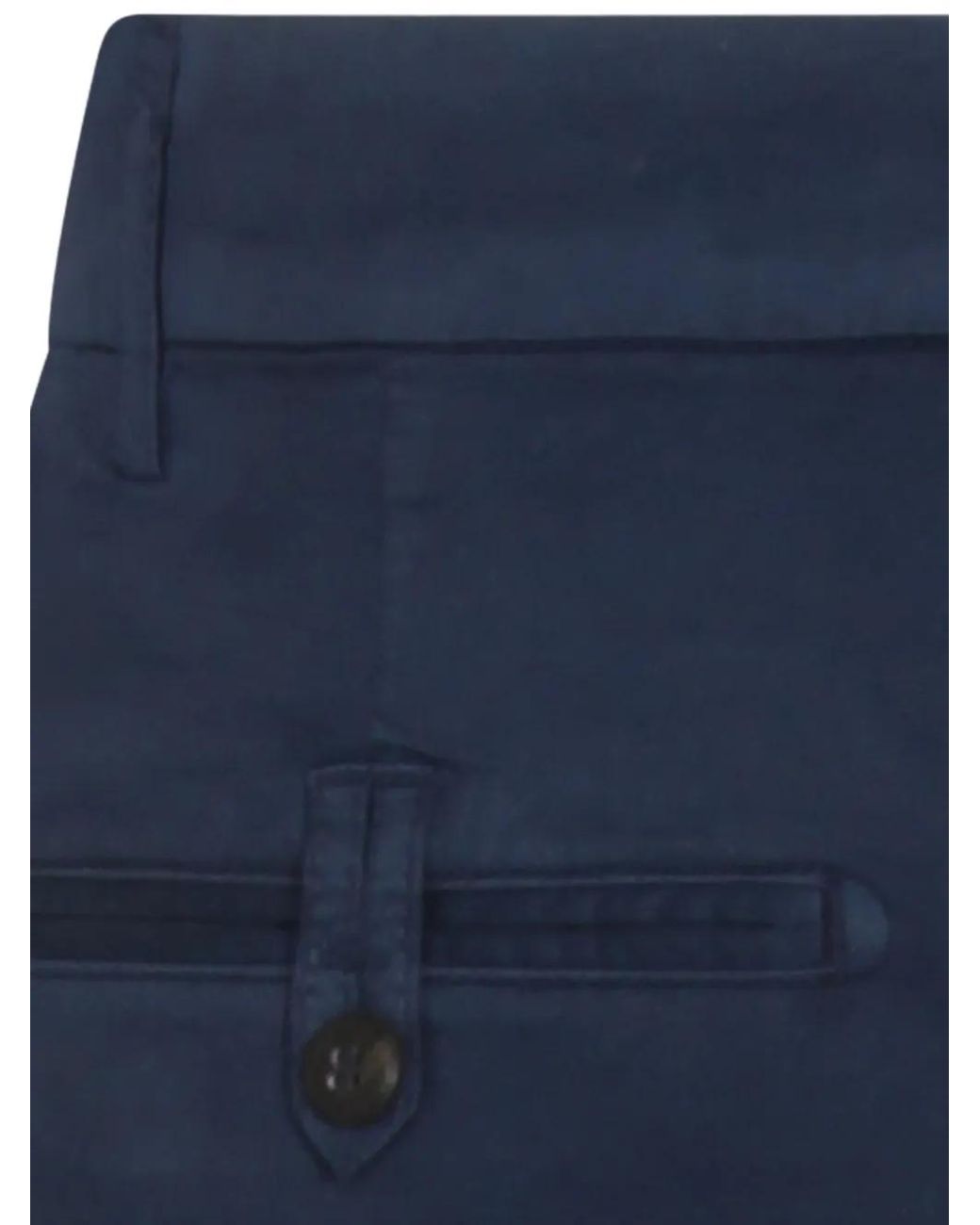 Eleventy Blue Button Pleated Trousers for men