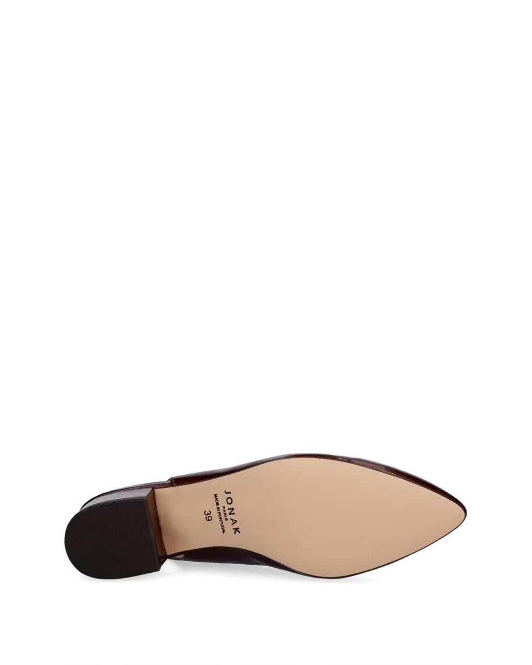 JONAK PARIS Brown Pointed-Toe Slingback Pumps