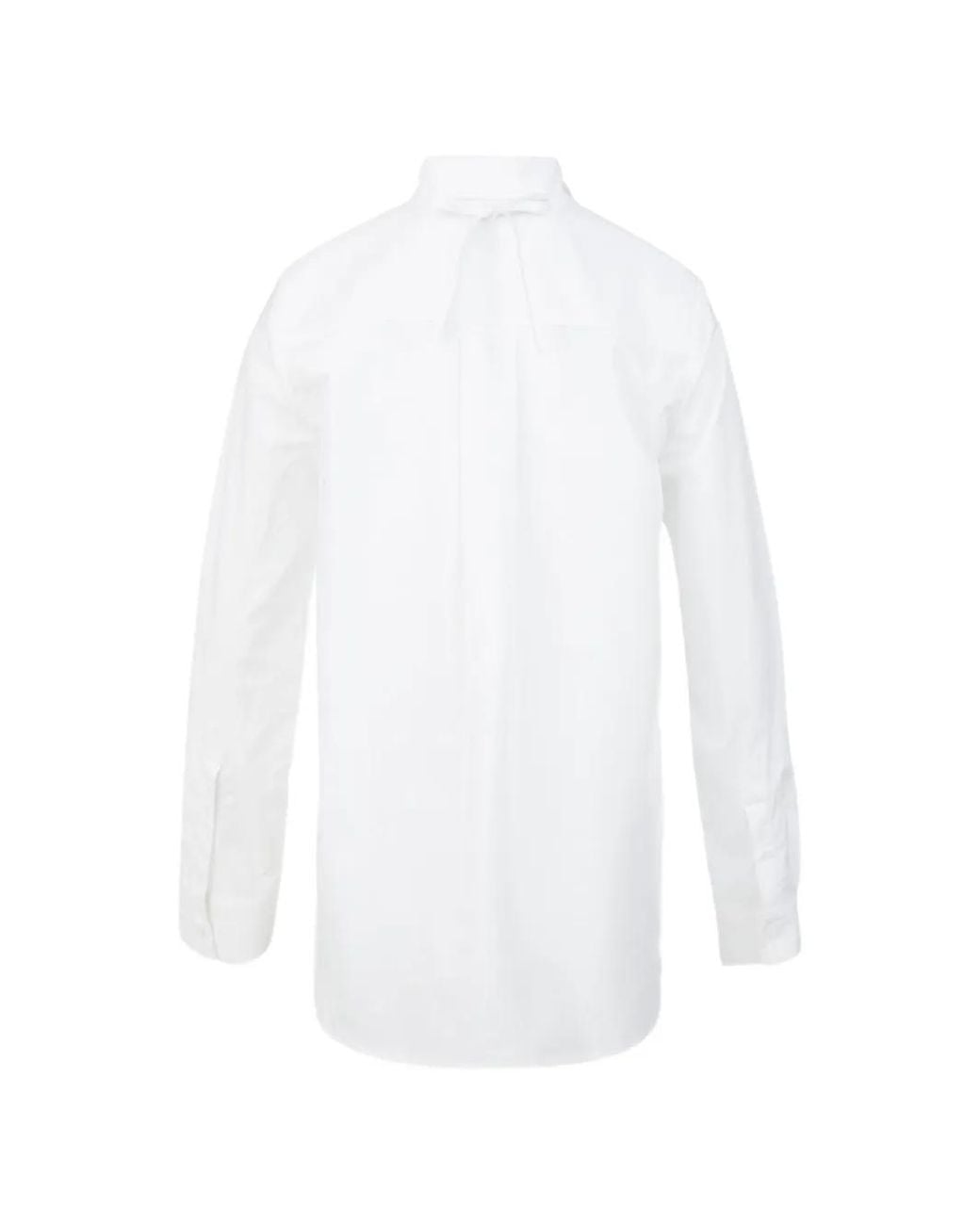 Pushbutton White Cut-Out Shirt