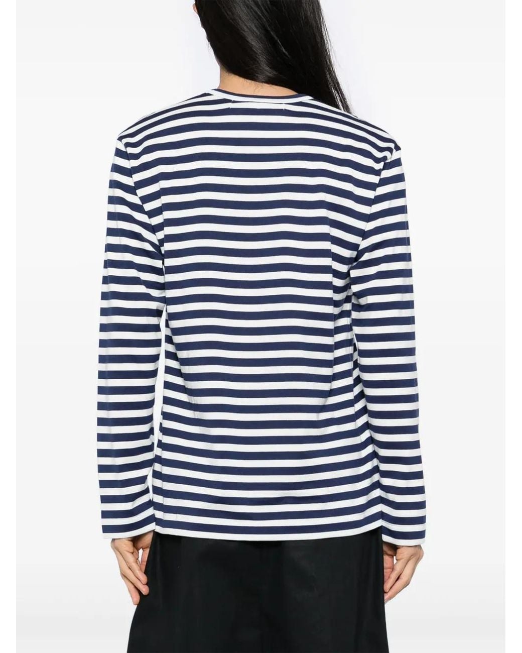 COMME DES GARÇONS PLAY Blue Stripe T-Shirt
