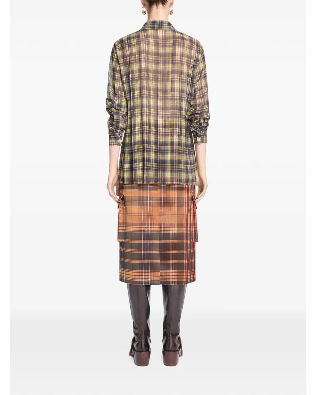 Dries Van Noten Gray Pleated Shirt