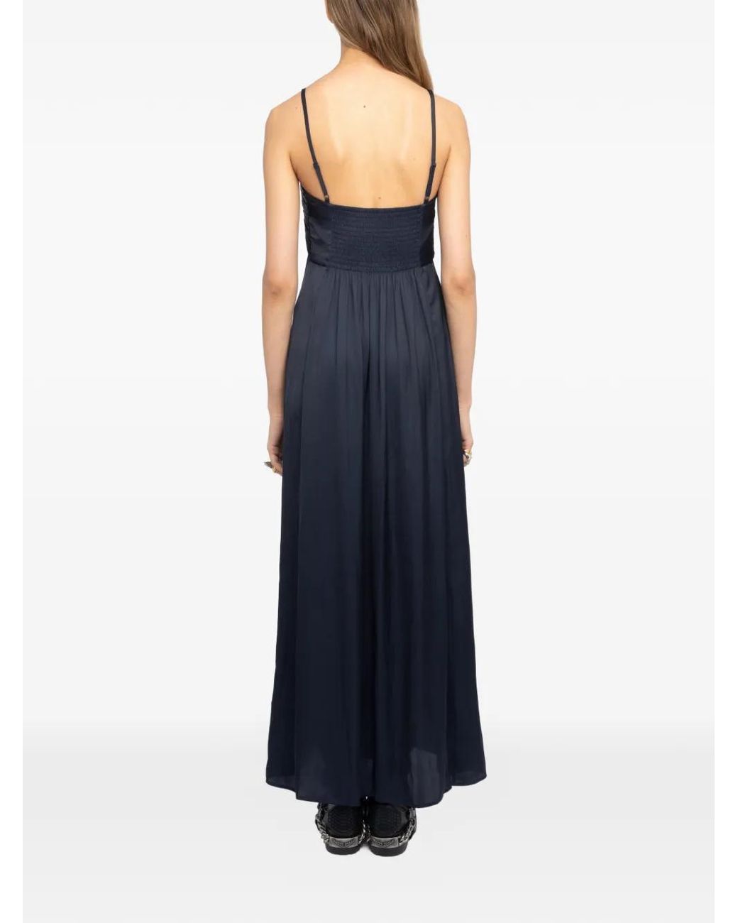 Zadig & Voltaire Blue Rippie Satin Dress