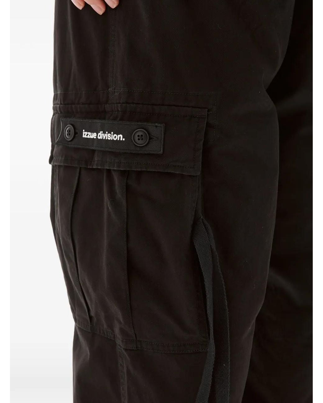 Izzue Black Pantalon À Patch Logo for men