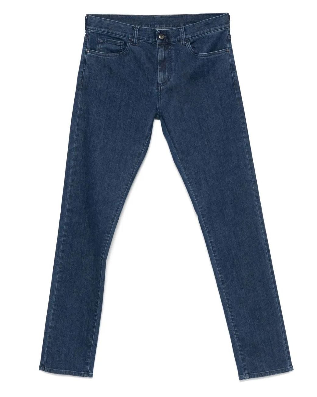 Canali Jeans Mit Logo-Patch in Blue für Herren