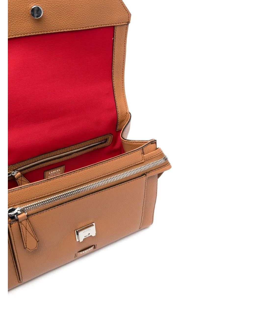 Lancel Brown Foldover Tote Bag