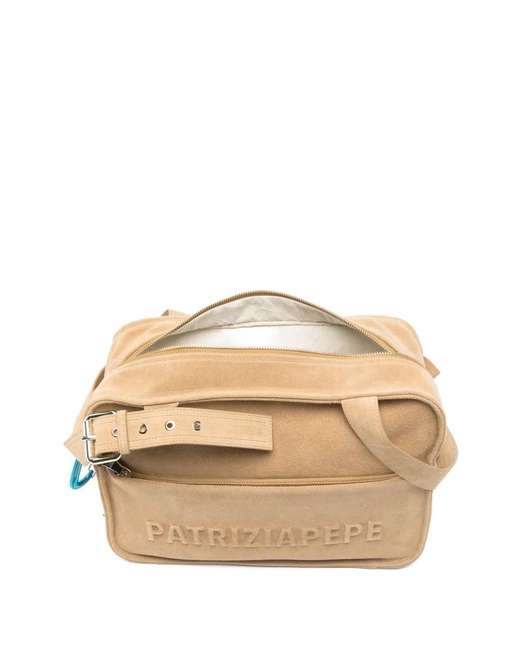 Patrizia Pepe Natural (Im)Perfection Embossed Suede Tote Bag