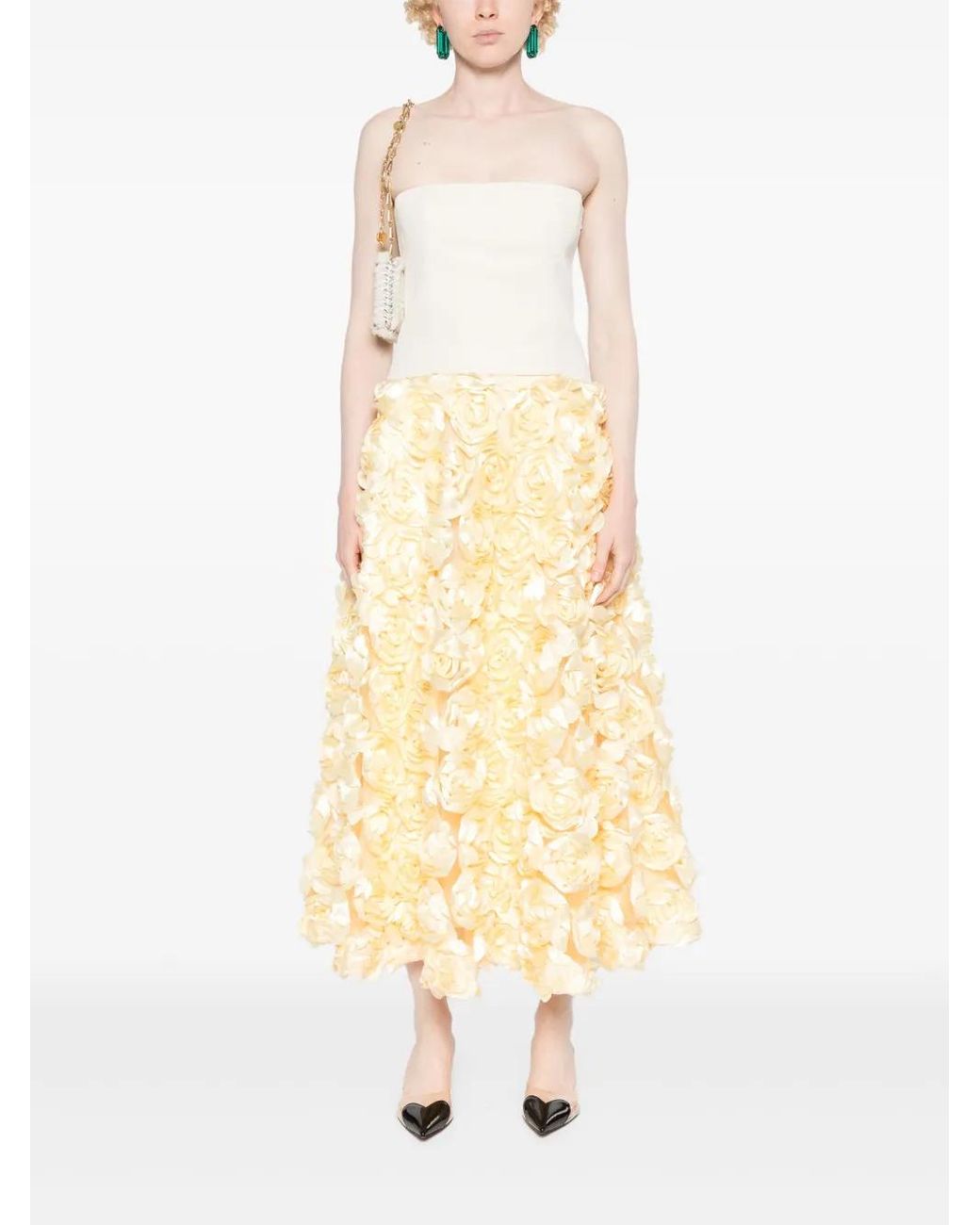 ROTATE BIRGER CHRISTENSEN Sun Maxi Skirt in Yellow | Lyst