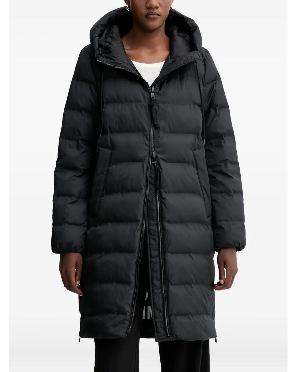 Marc O' Polo Black Hooded Padded Coat