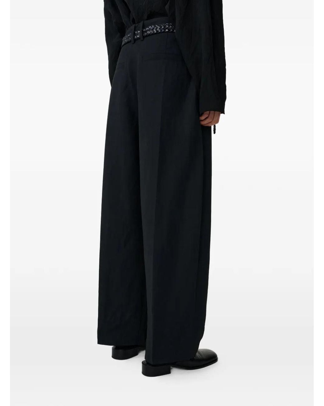 Studio Nicholson Black Nasser Pleated Trousers