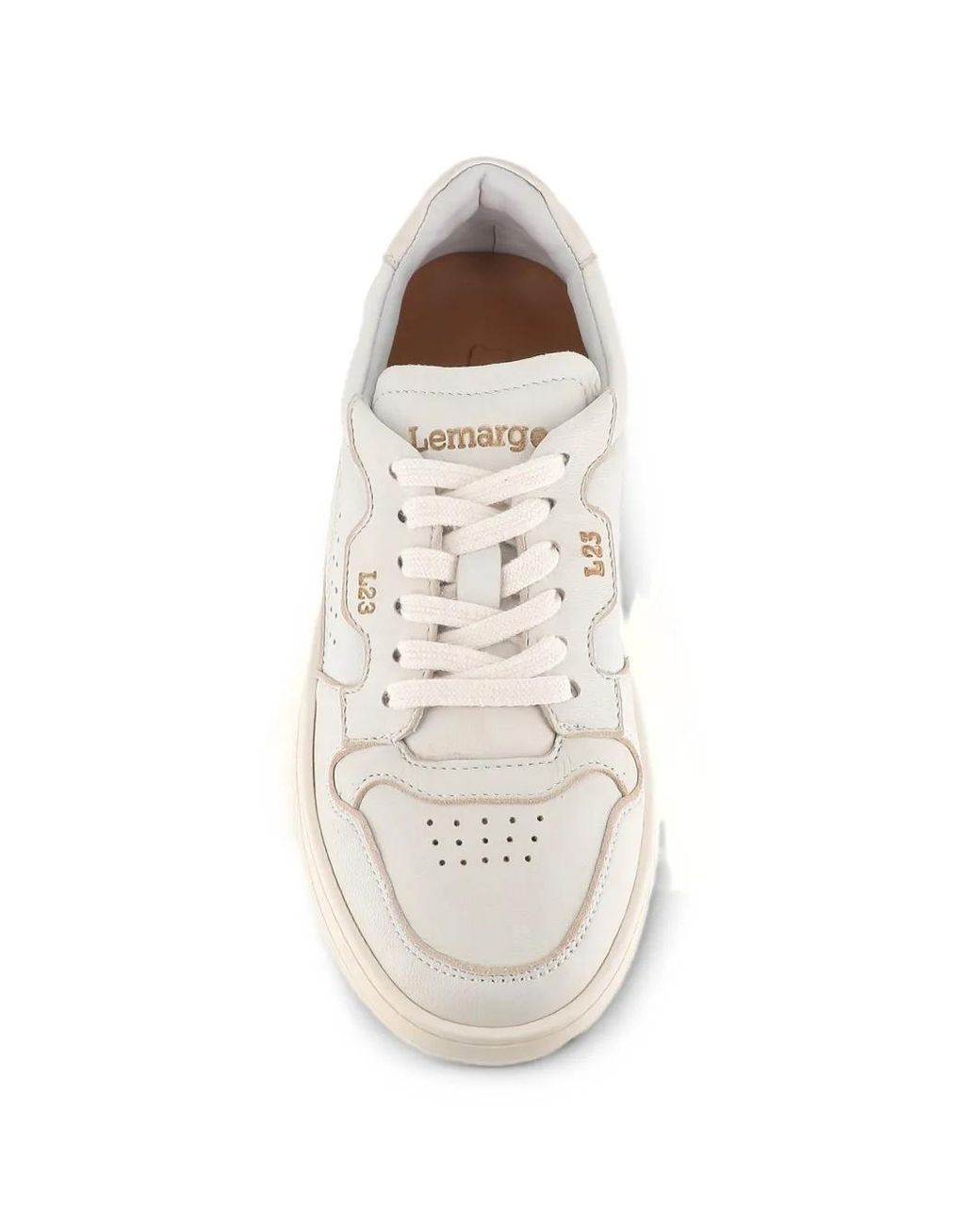 LEMARGO White Perforierte Sneakers