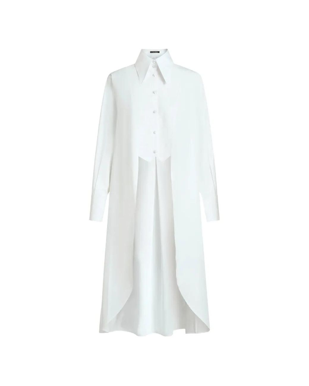 Karl Lagerfeld White Layered Long Shirt