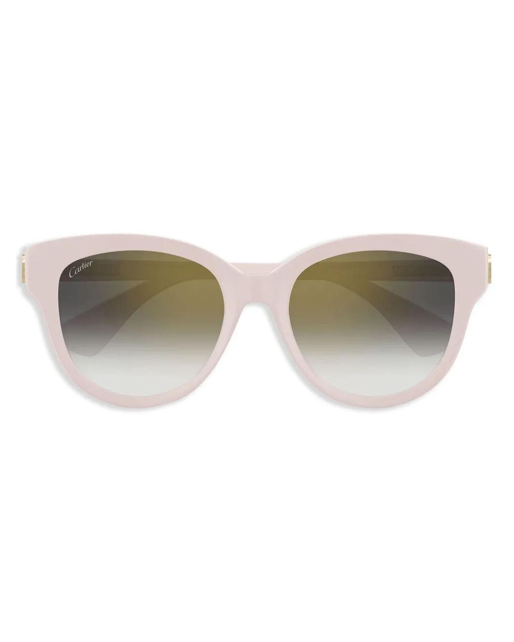 Cartier Pink Round Frame Sunglasses