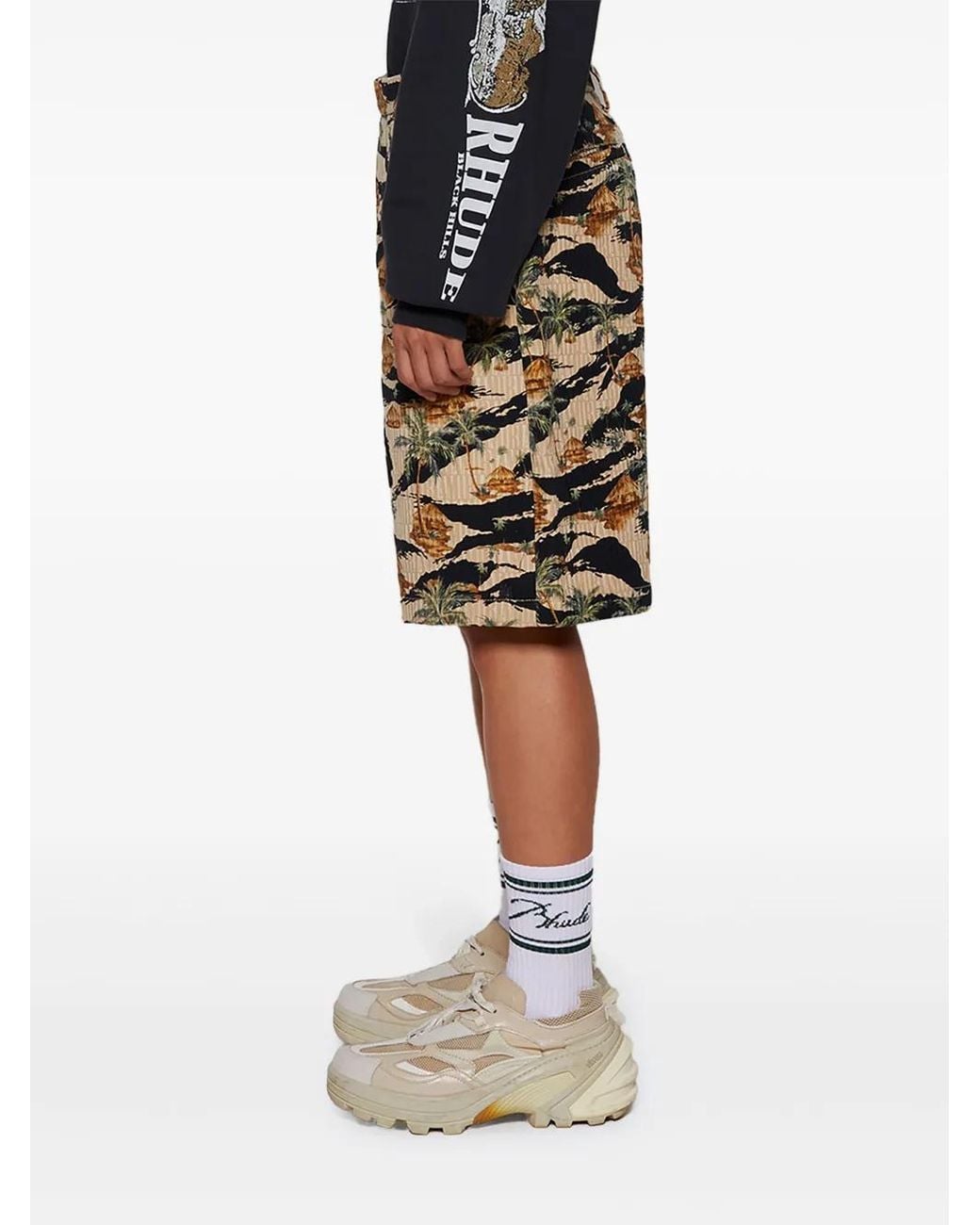Amiri Repeat Palm Shorts in het Black voor heren