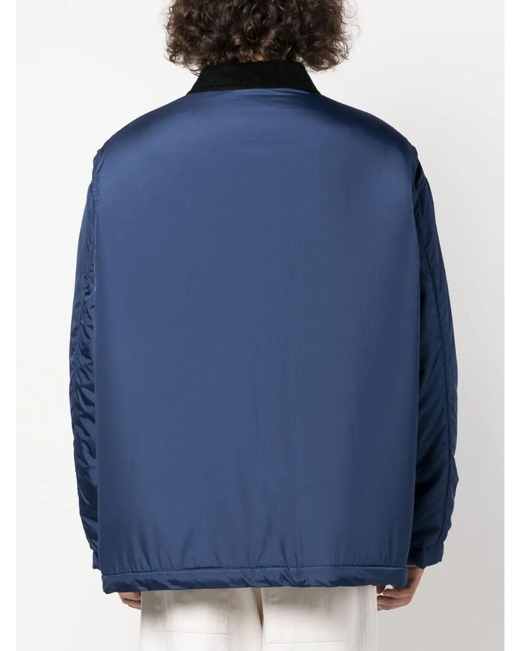 Marni Blue Logo-Patch Lightweight Jacket for men