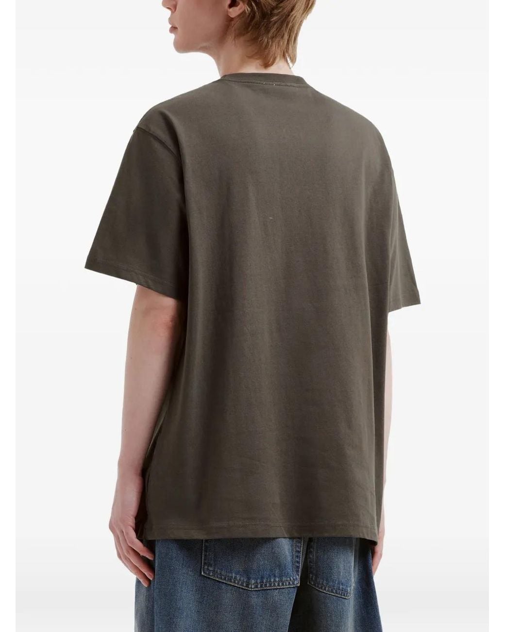 Chocoolate Gray Logo-Print T-Shirt for men