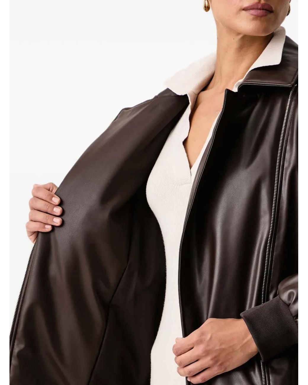 ARMANI EXCHANGE Black Veste À Zip Asymétrique