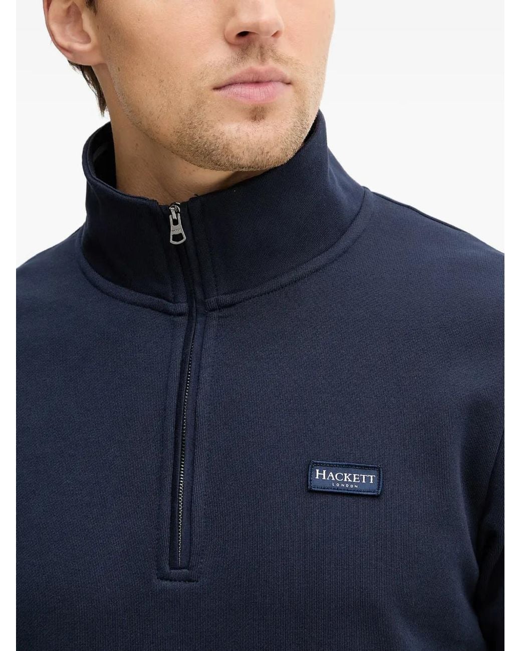 Pull Col Montant Zipp� Hackett pour homme en coloris Blue