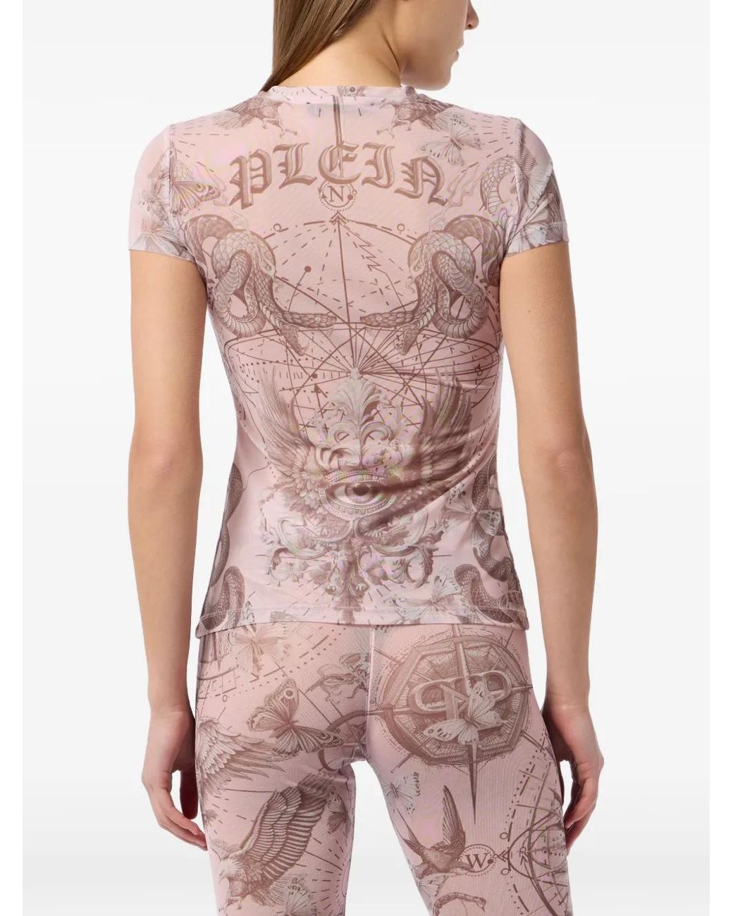 Philipp Plein Pink Printed T-Shirt