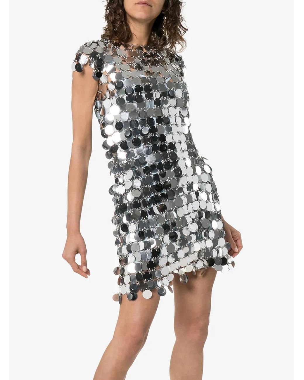 Rabanne Metallic The Iconic Sparkle Disc Dress