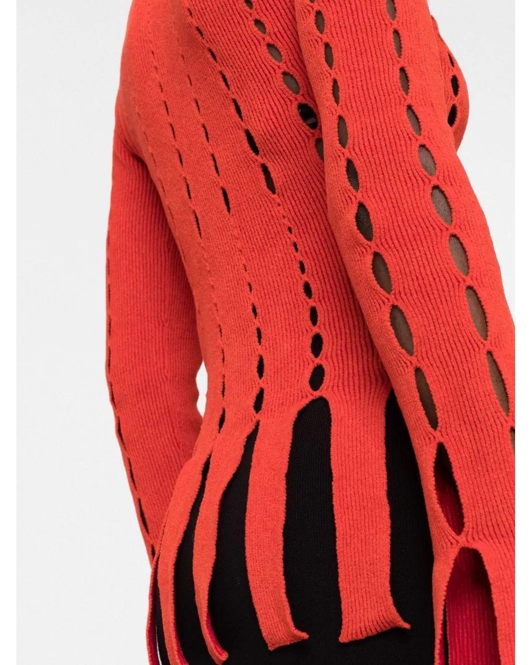 Ambush Red Haut En Maille À Découpes