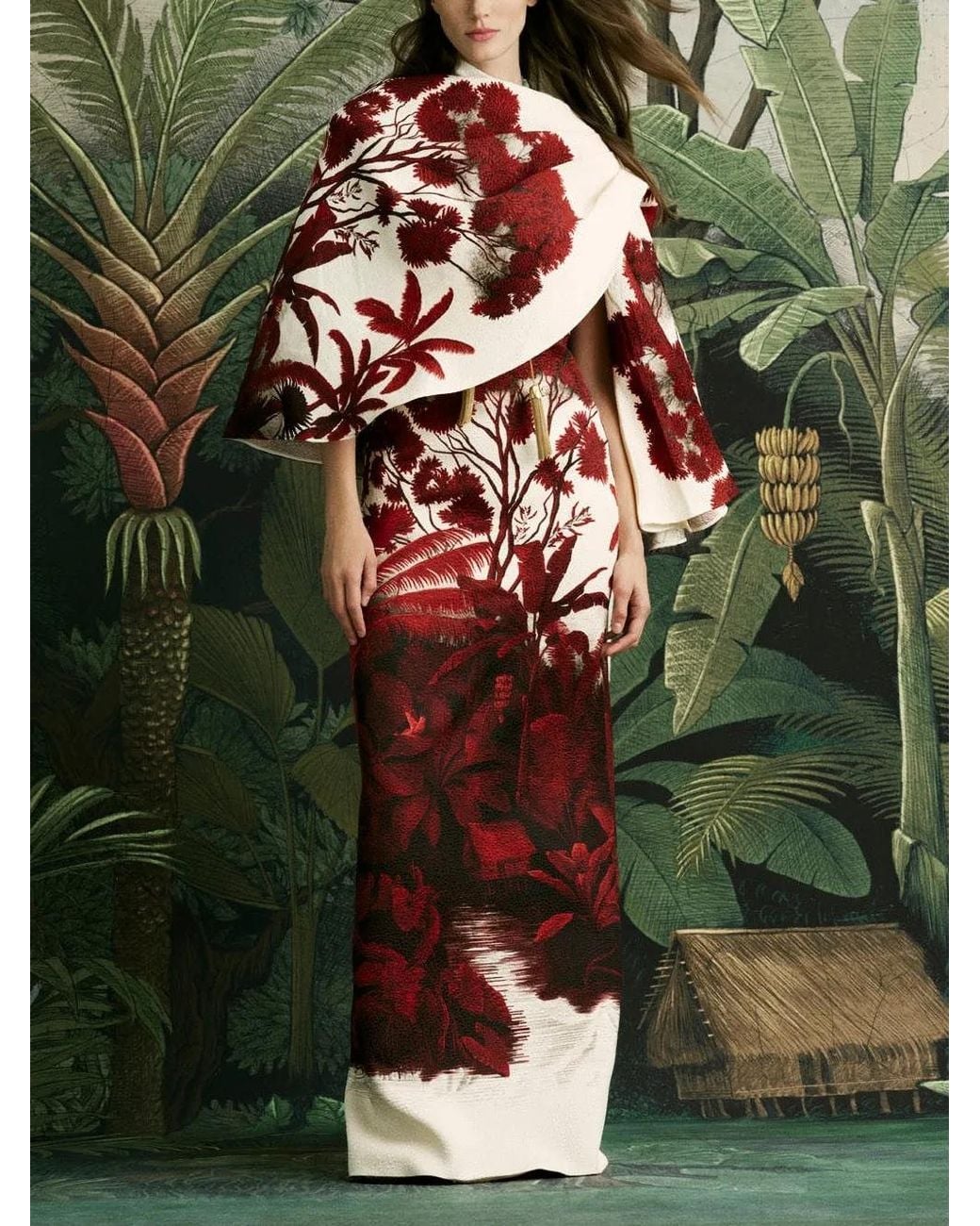 Johanna Ortiz Plentiful Qualities フローラル ドレス Red