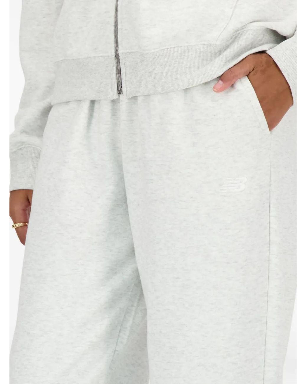 New Balance White Pantalon De Jogging Sport Essentials