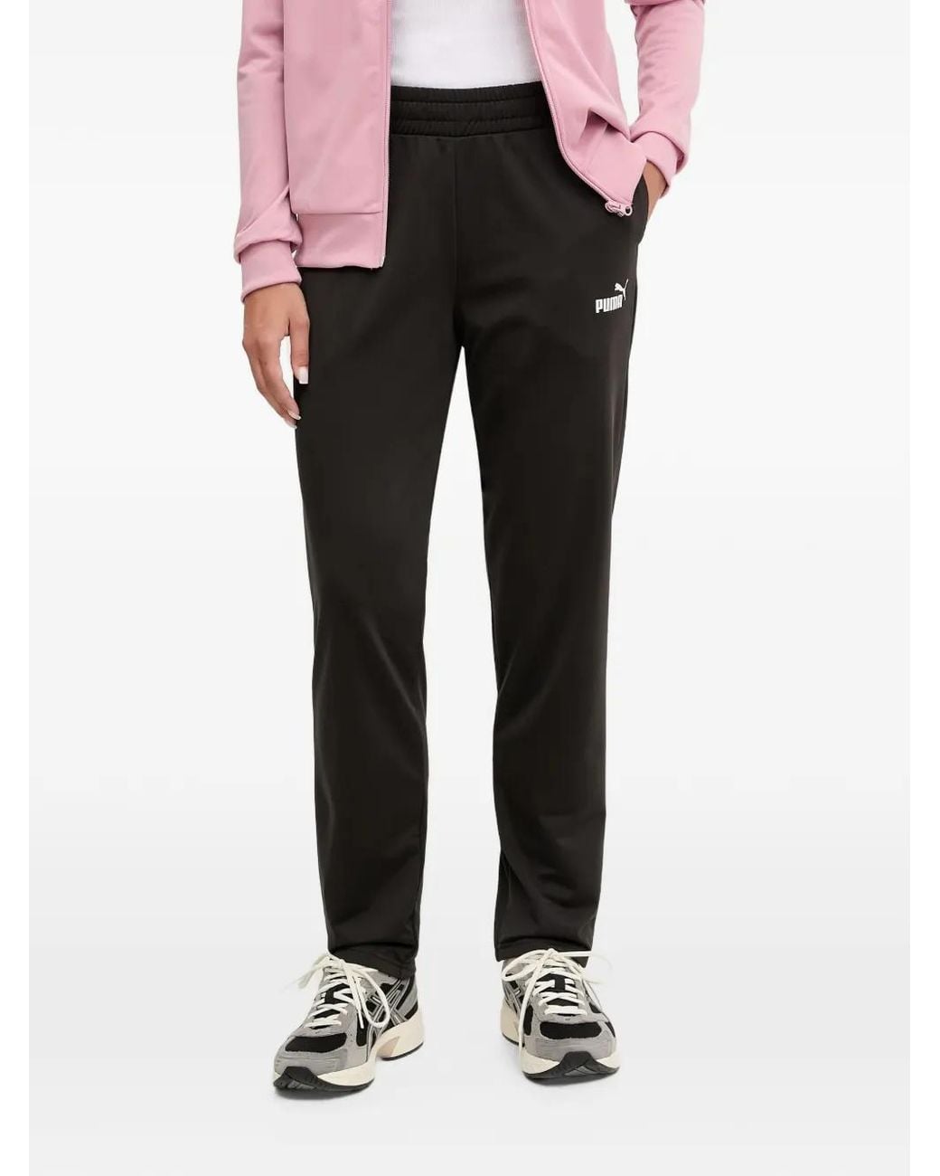 PUMA Pink Poly Logo-Print Tracksuit Set
