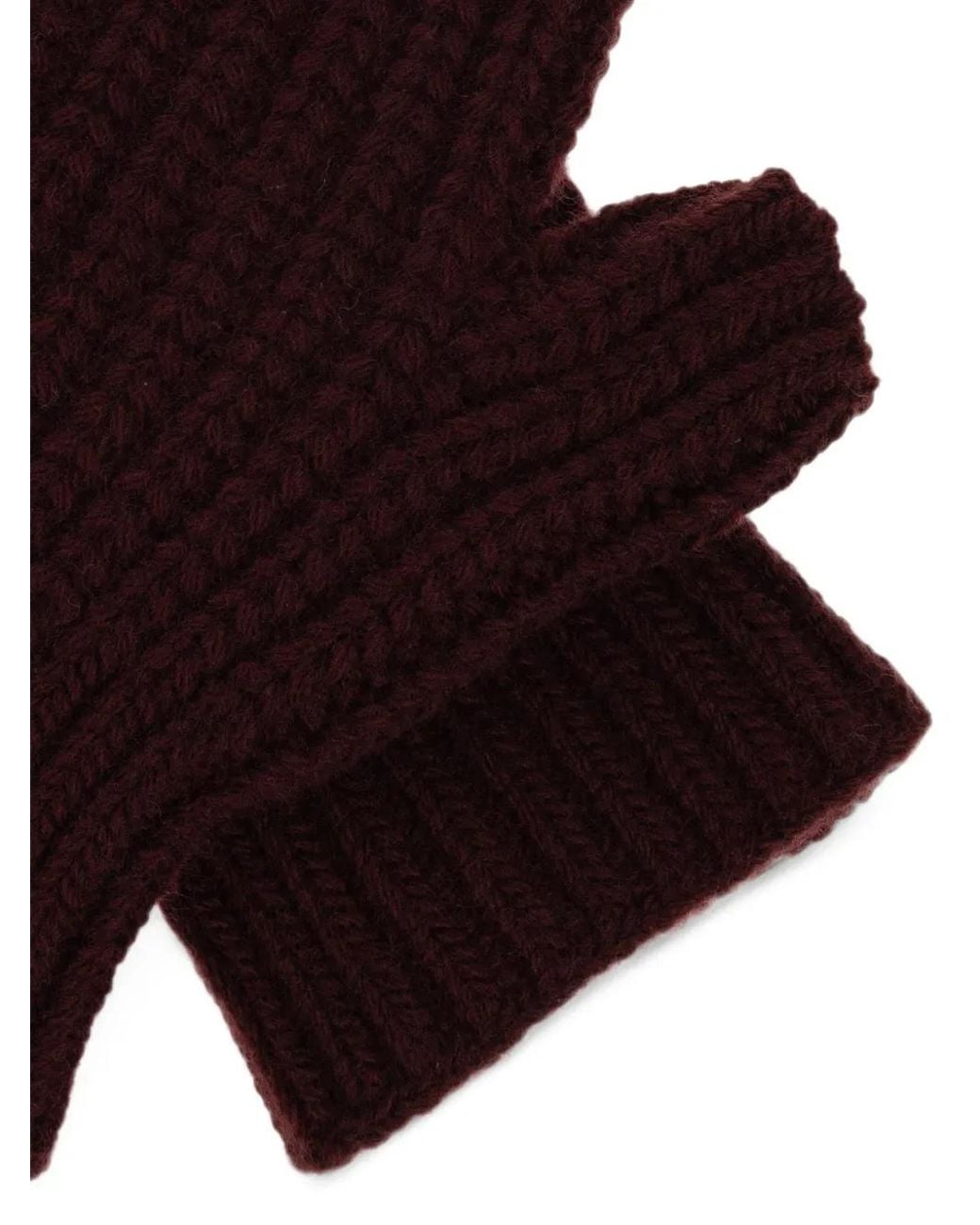 Jimmy Choo Brown Logo-Patch Fingerless Gloves
