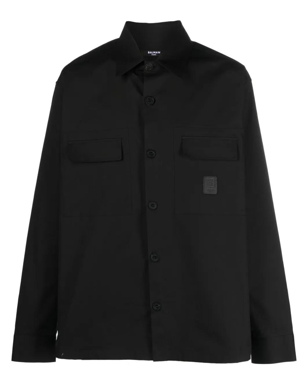 Balmain Overhemd Met Logopatch in het Black voor heren