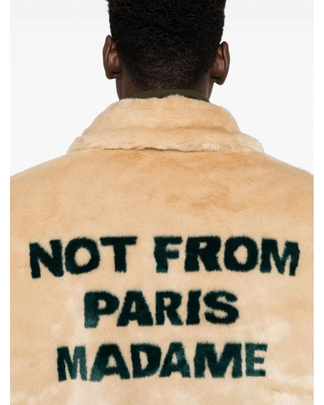 Drole de Monsieur Natural Manteau Not From Paris Madame En Fourrure Artificielle for men