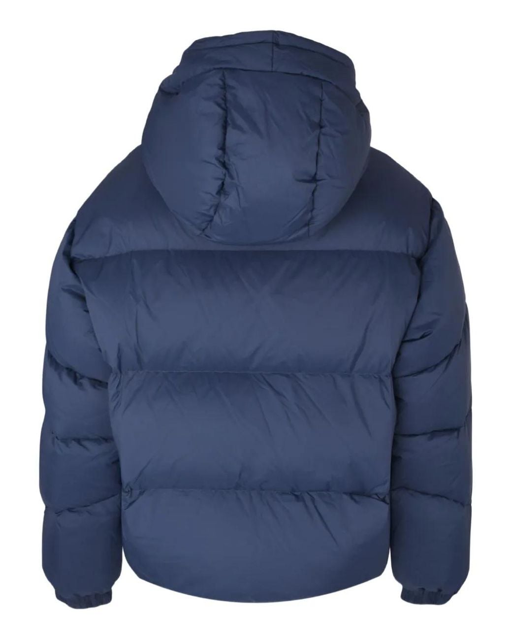 MSGM Blue Hooded Down Jacket for men