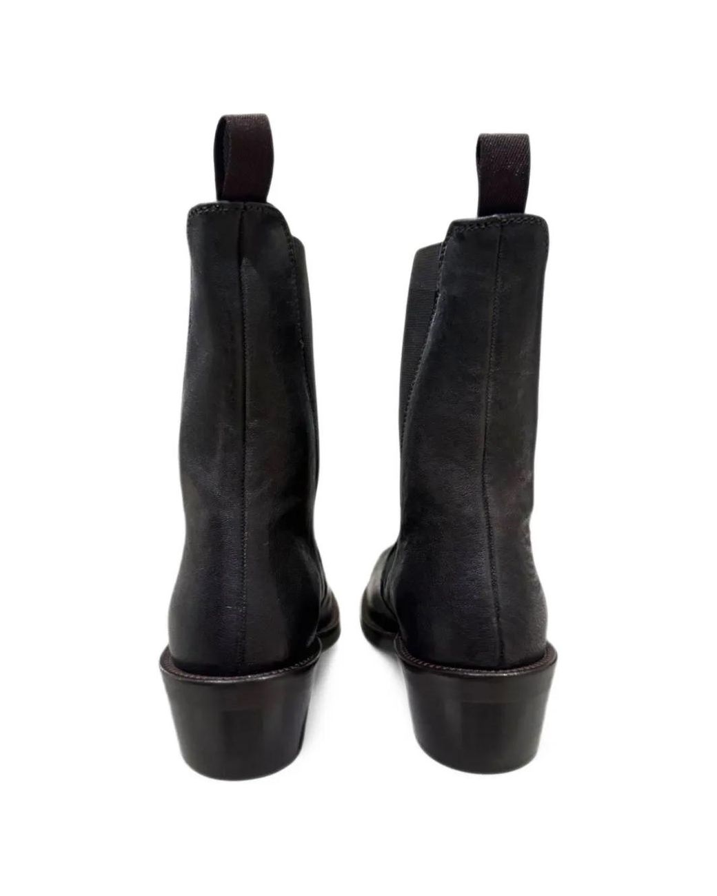 Calce Black Almond-Toe Chelsea Boots