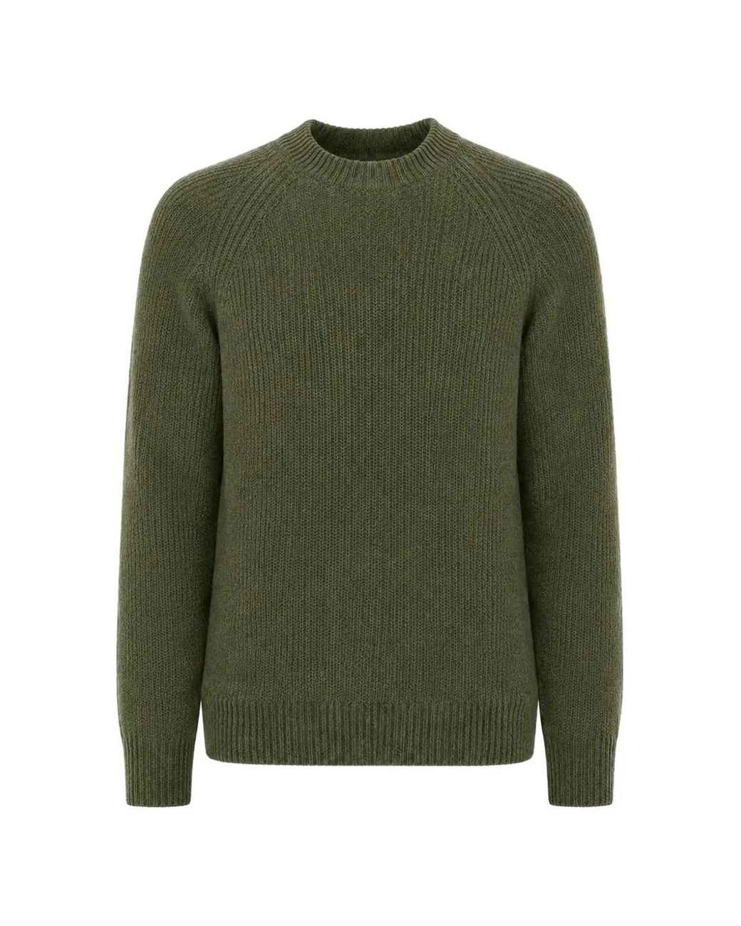 Laneus Green Ribbed-Knit Sweater for men