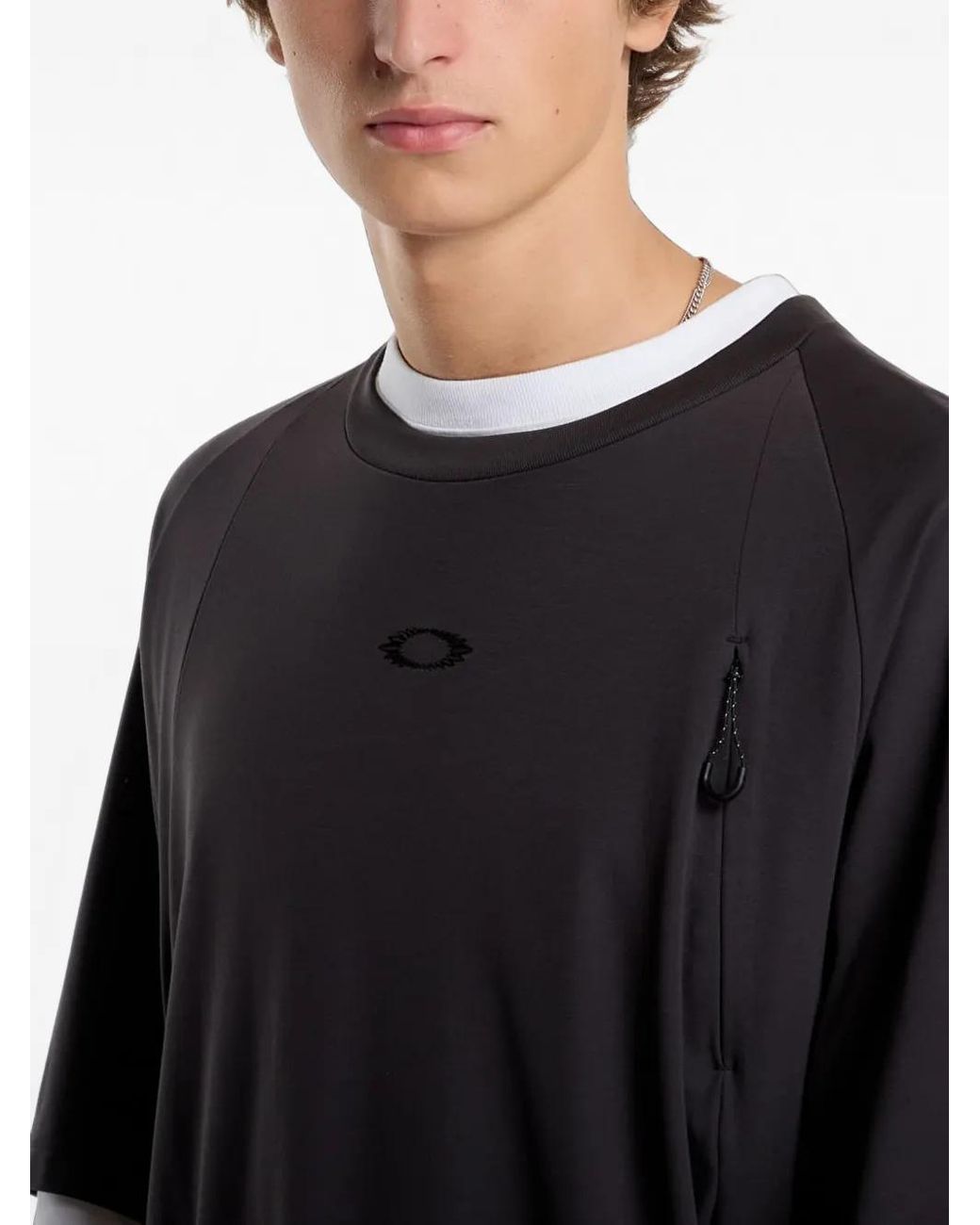 Oakley Black Fgl Union Ss Logo-Embroidered T-Shirt for men