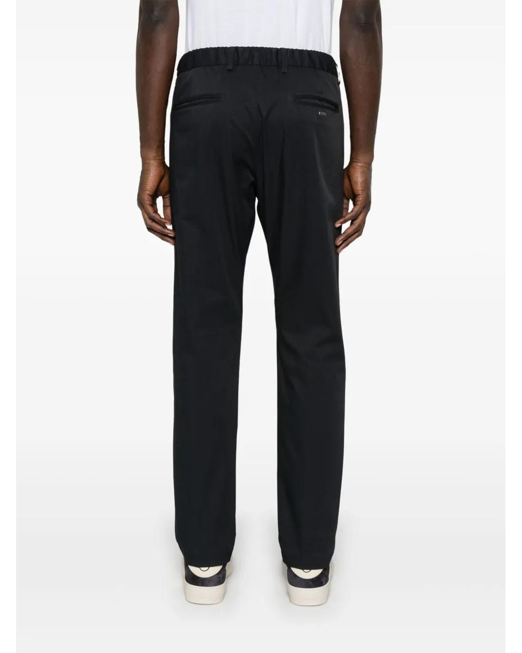 Herno Blue Elastane Trousers for men