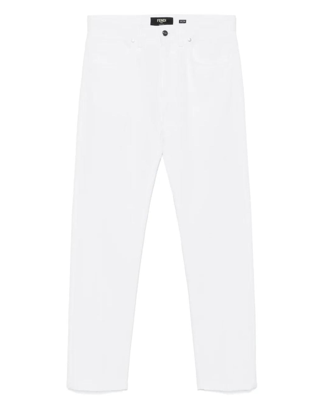 Vaqueros Con Bordado Ff Fendi de hombre de color White