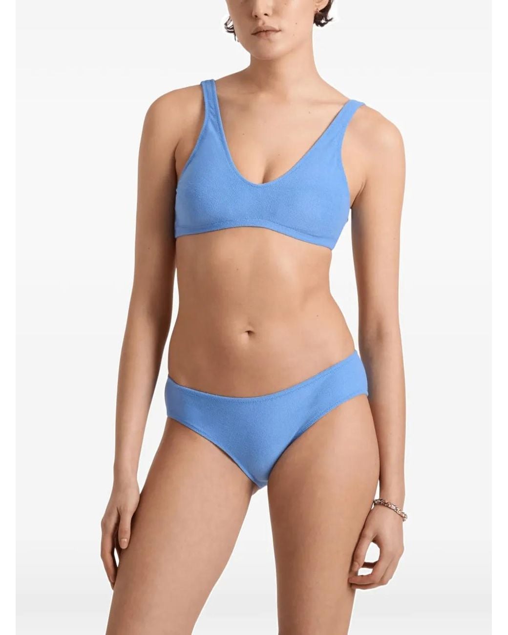 Vilebrequin Blue Terry-Effect Bikini Bottoms