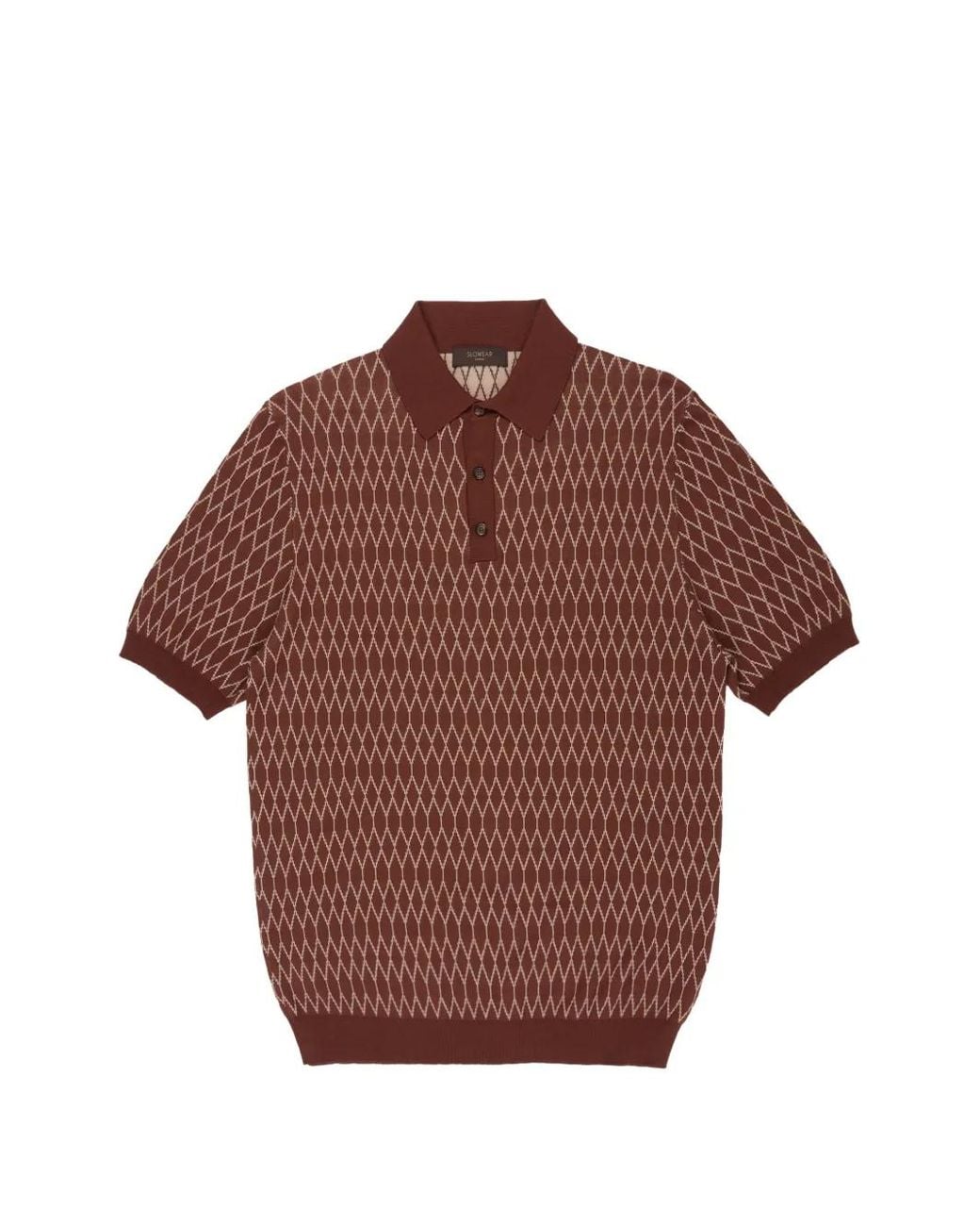 Polo Con Motivo En Jacquard Slowear de hombre de color Red