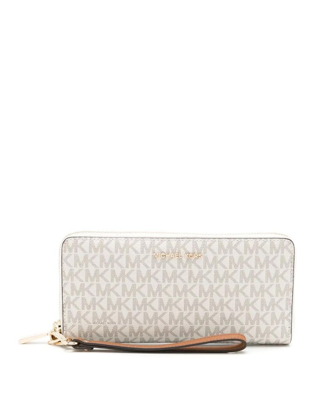 Michael Kors White Large Logo Continental Wallet