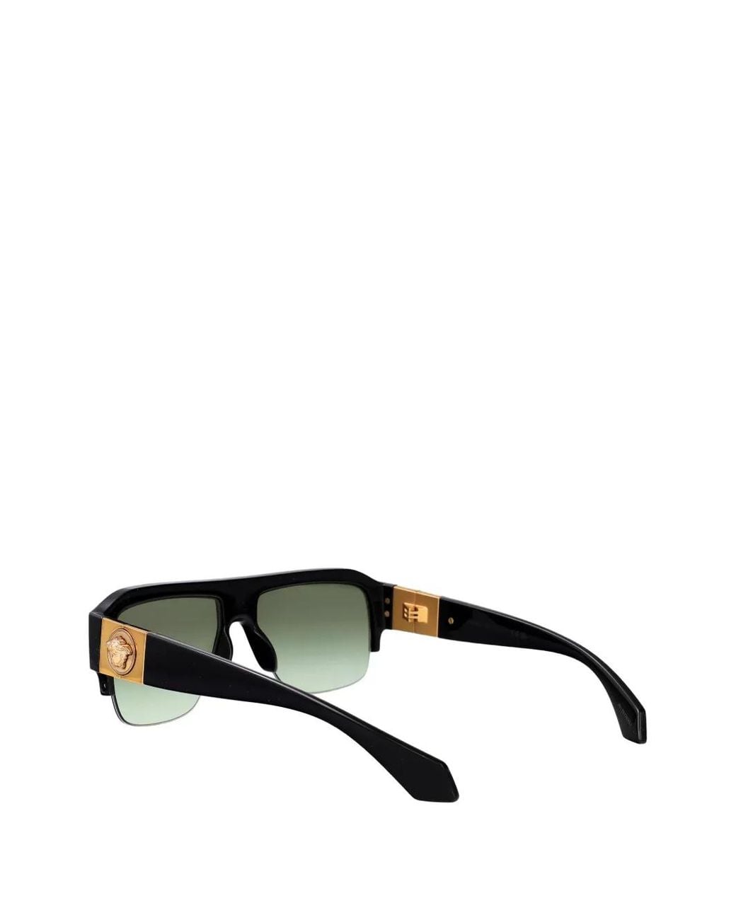 Versace Green Medusa Rectangle-Frame Sunglasses for men