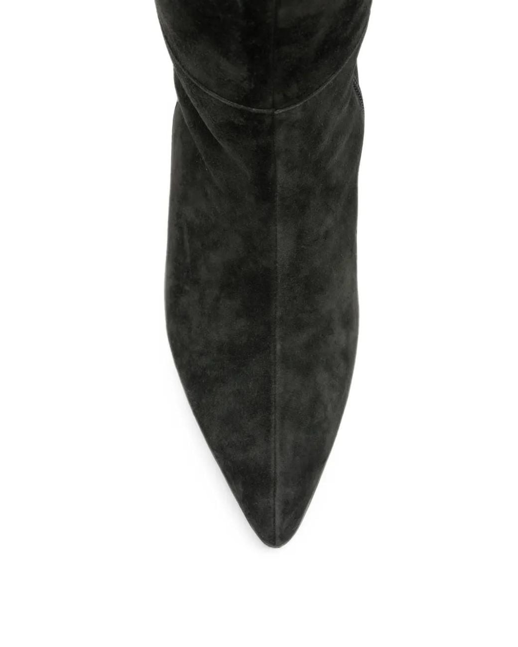 SERGIO MORETTI FIRENZE Black Pointed-Toe Knee-High Boots