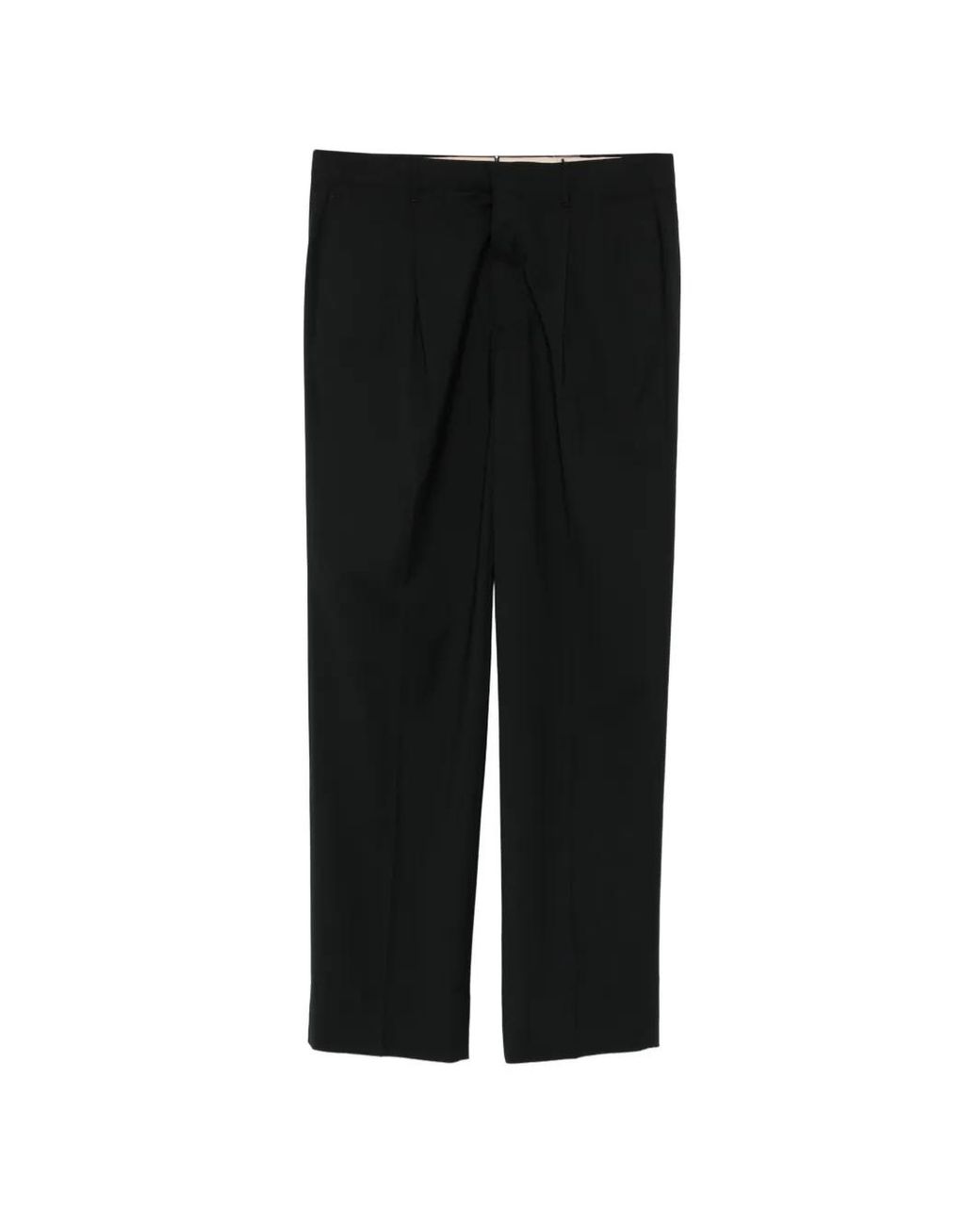 Incotex Black Pleated Trousers for men