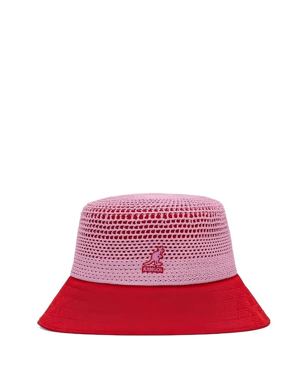 Cappello Bucket Bicolore di Kangol in Red